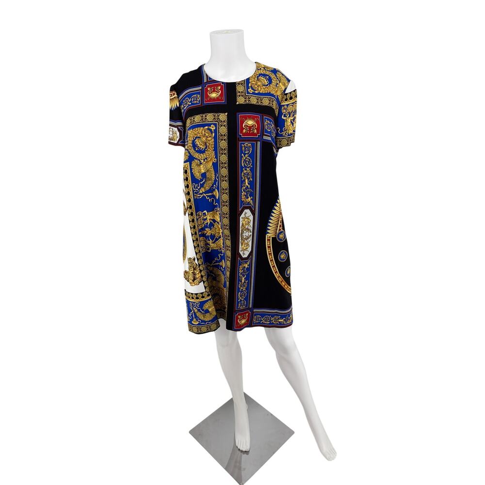 Authentic Versace Baroque Graphic Print Shift Dress IT 46 - Picture 4 of 8